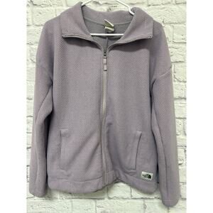 The North Face Women's Lavender Full Zip Sweater Jacket w/Pockets & Collar SZ LG
